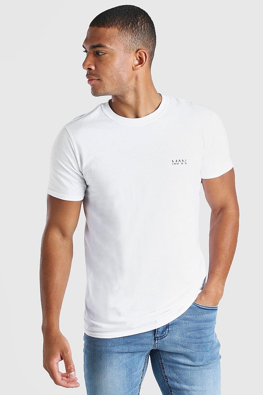 White Original Man Chest Graphic T-Shirt image number 1
