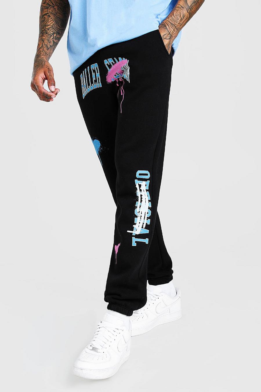 MAN Official Jogger With Graffiti Print image number 1
