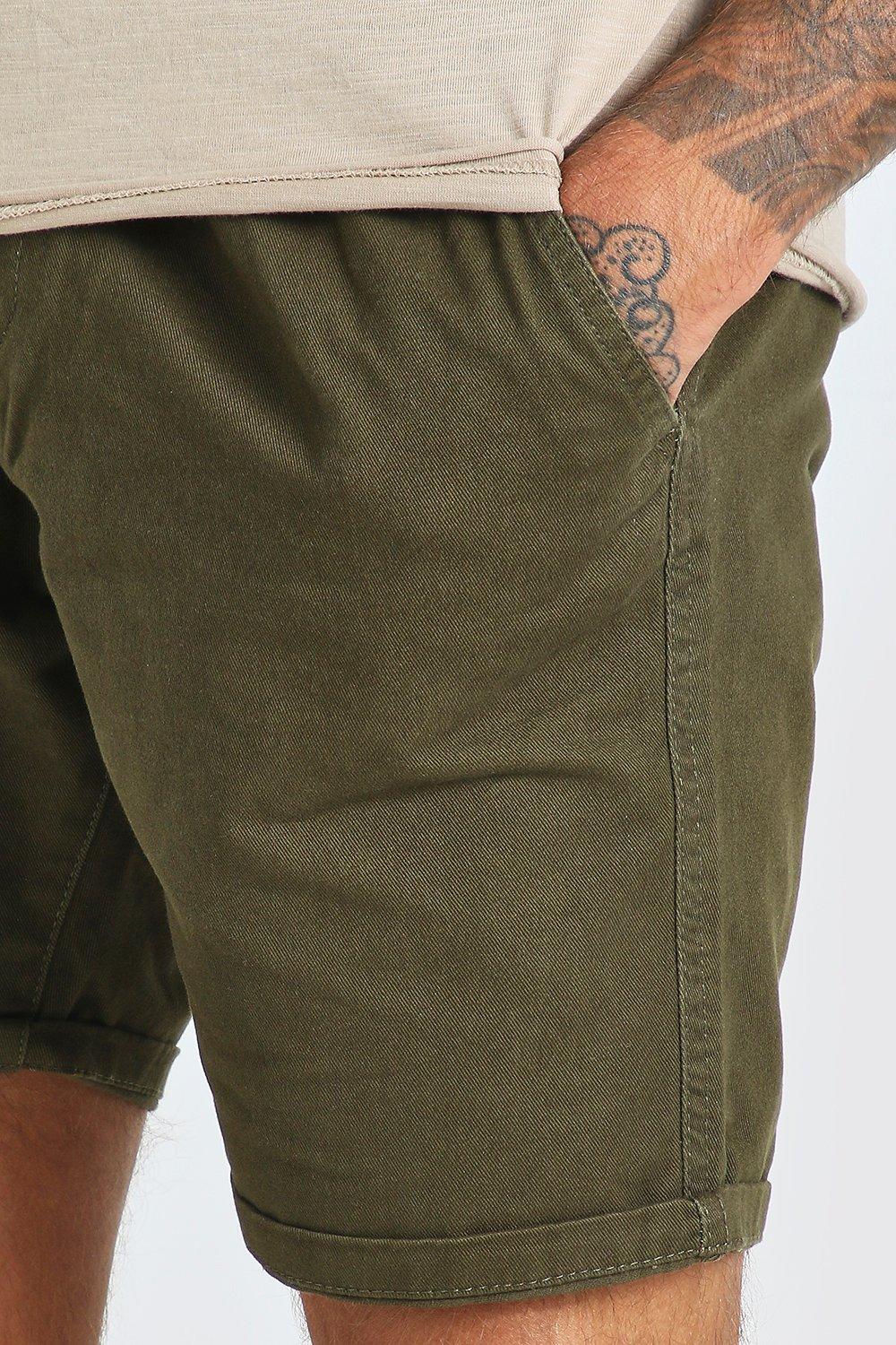 Elasticated cheap chino shorts