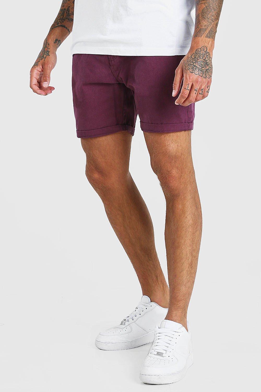 burgundy chino shorts