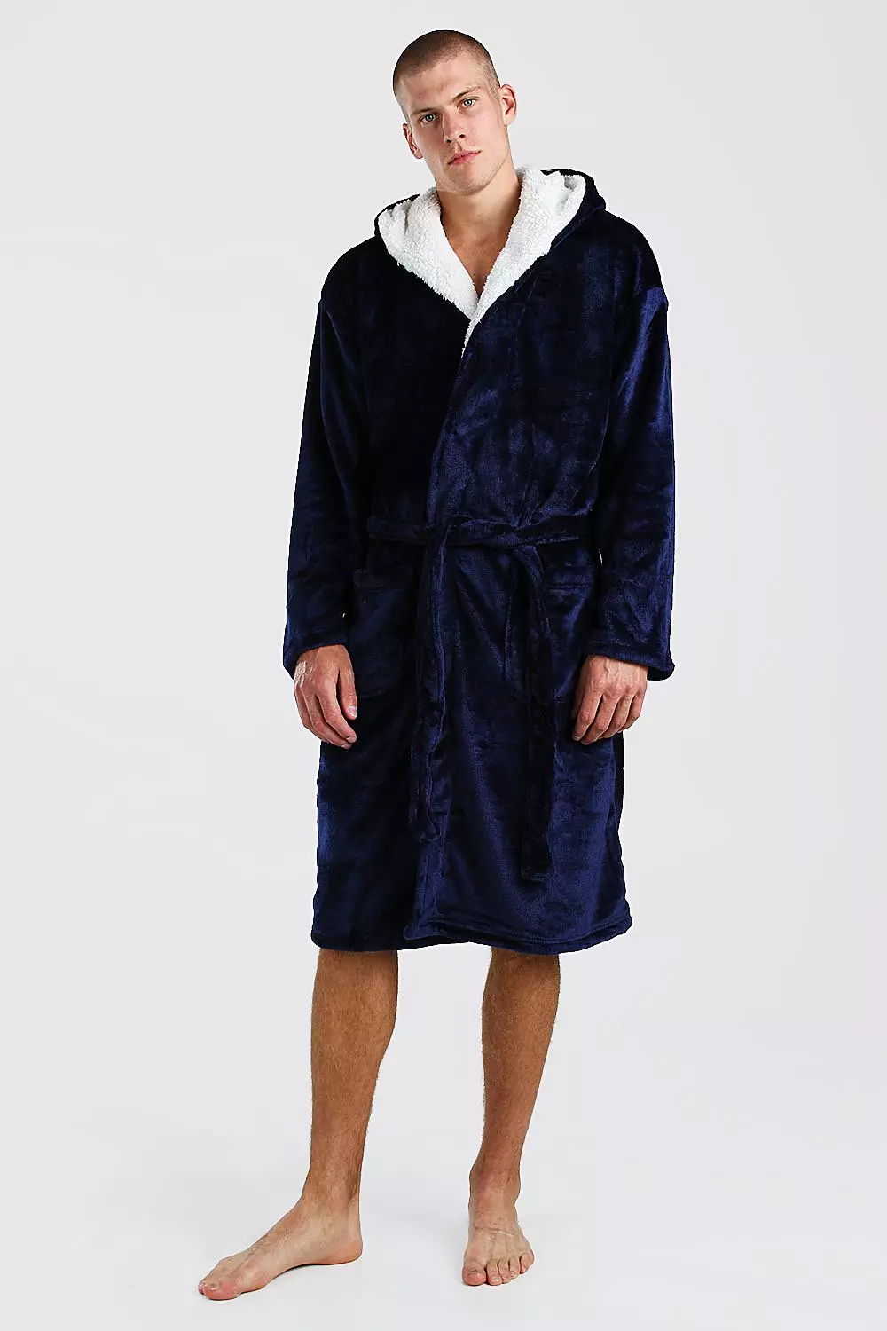 Sherpa hooded dressing discount gown