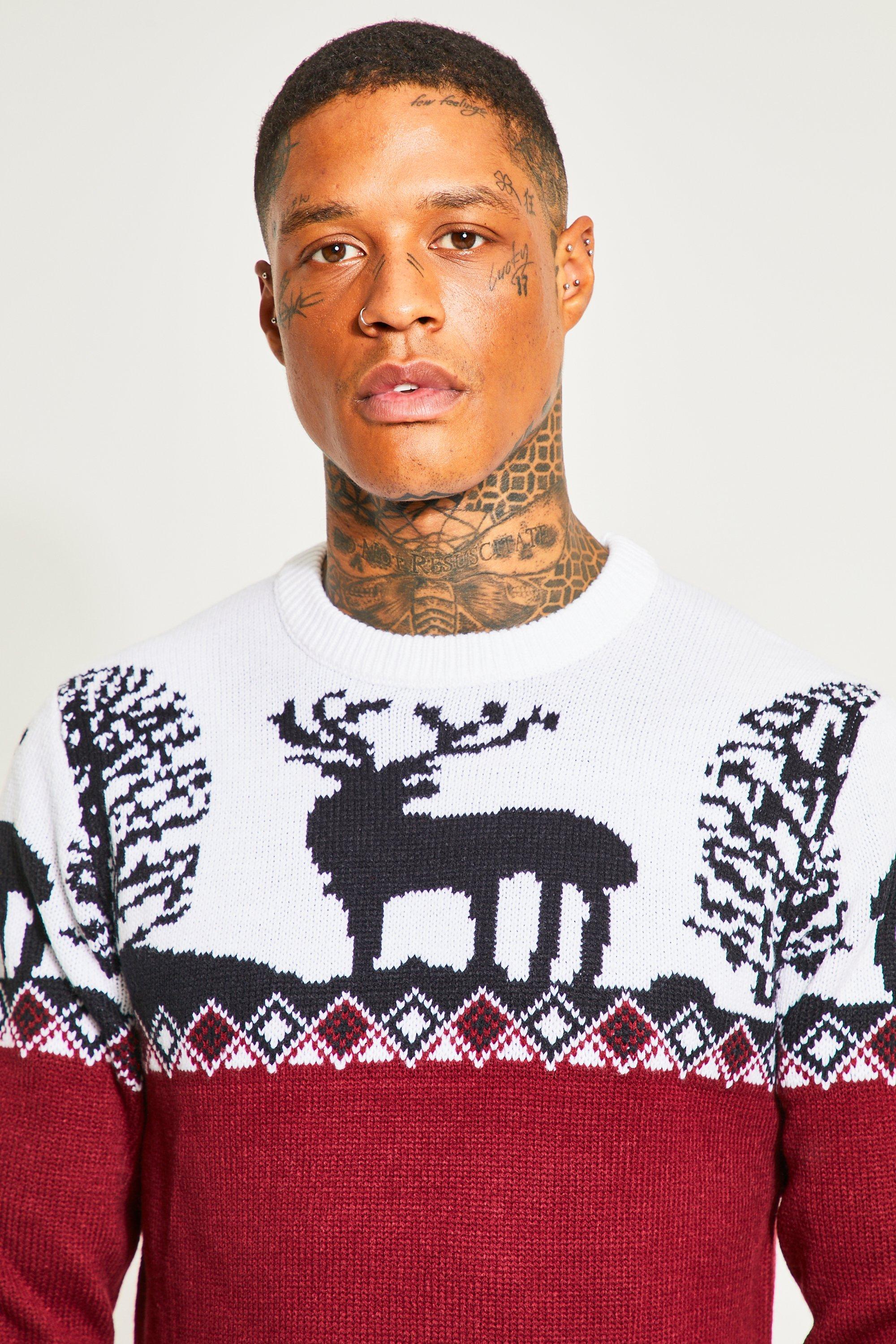 Burgundy sales christmas sweater