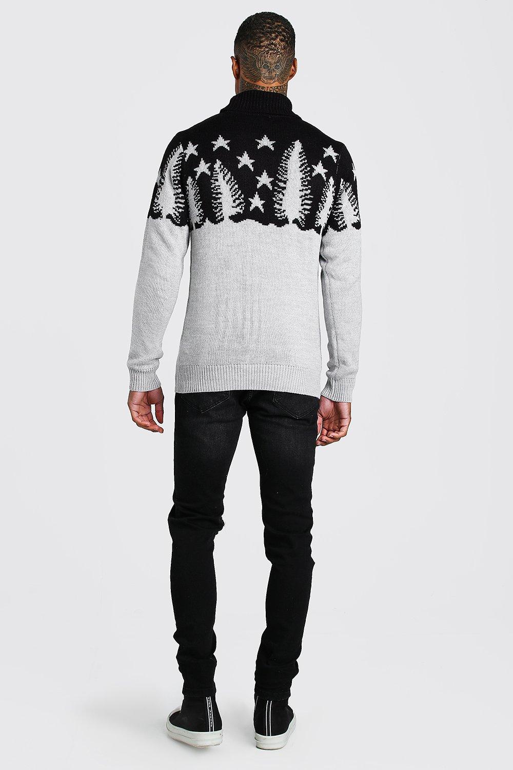 Roll neck christmas hot sale jumper mens