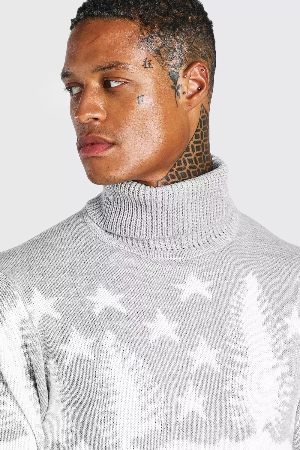 Polo neck christmas jumper sale