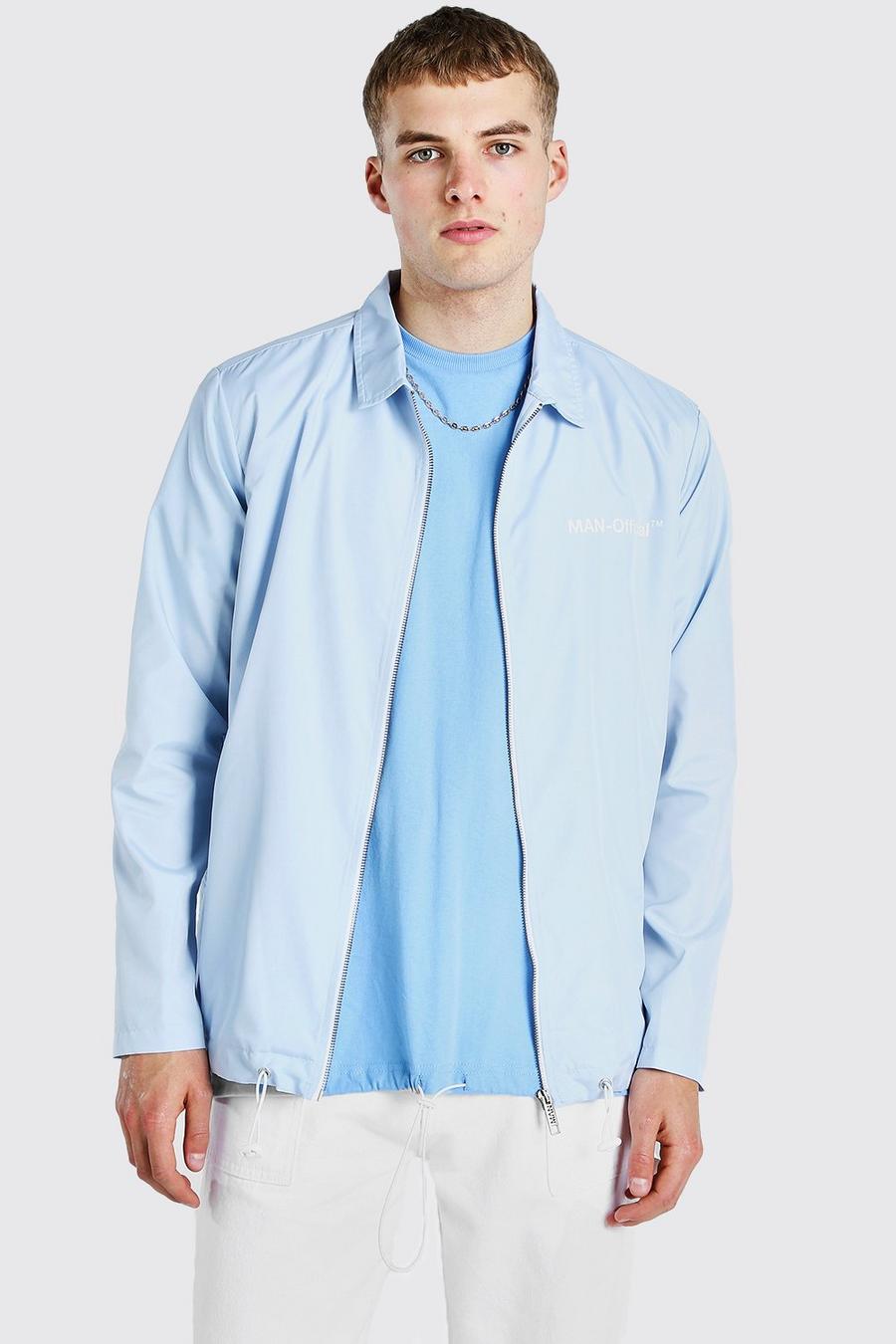 Blue MAN Official Zip Through Coach Jacket image number 1