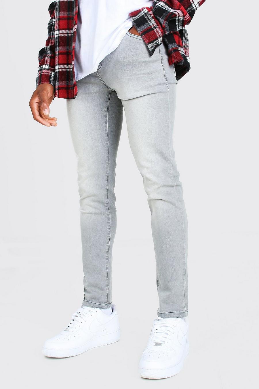 אפור בהיר ג'ינס בגזרת סקיני image number 1