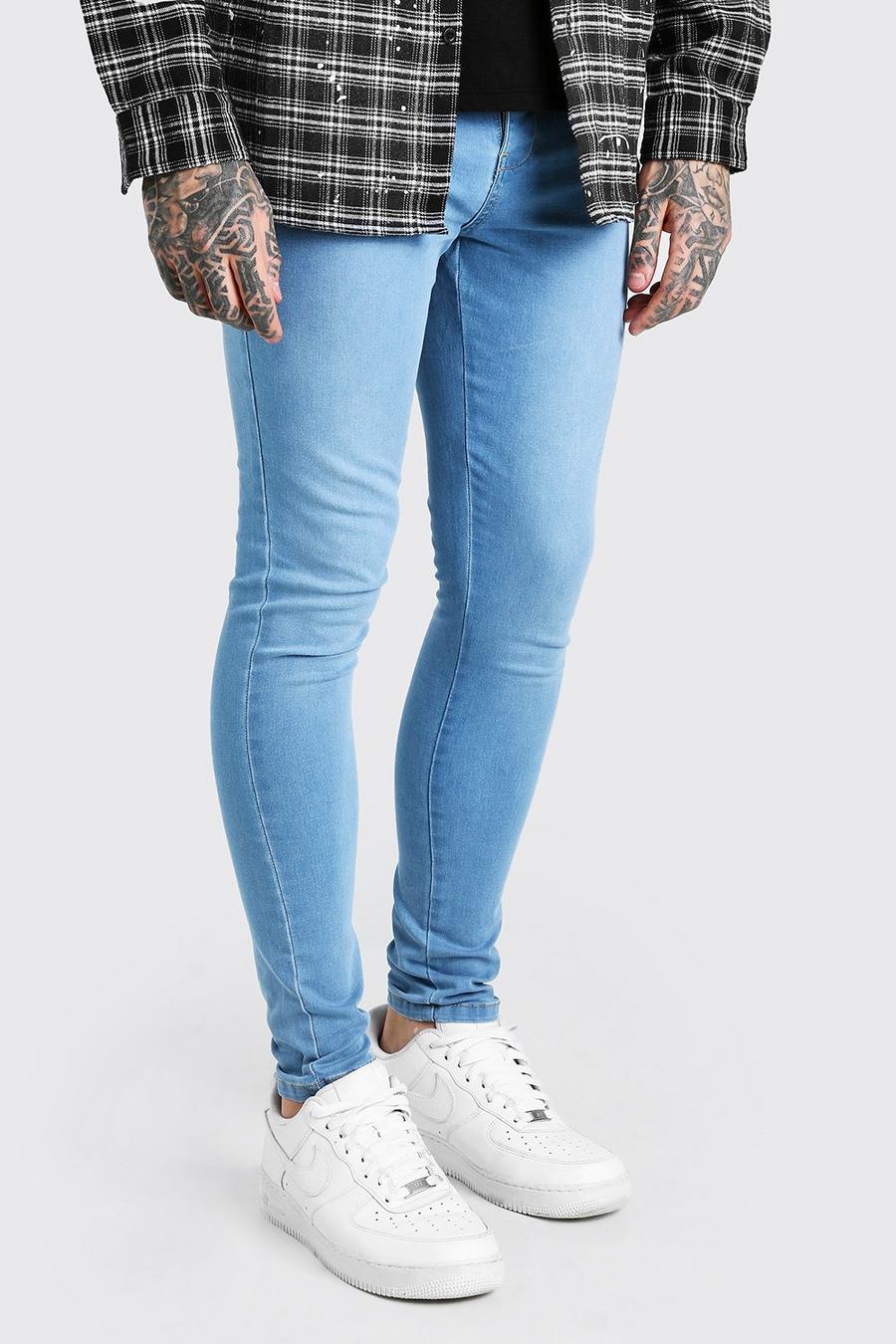 כחול בהיר ג'ינס בגזרת Spray On סקיני image number 1
