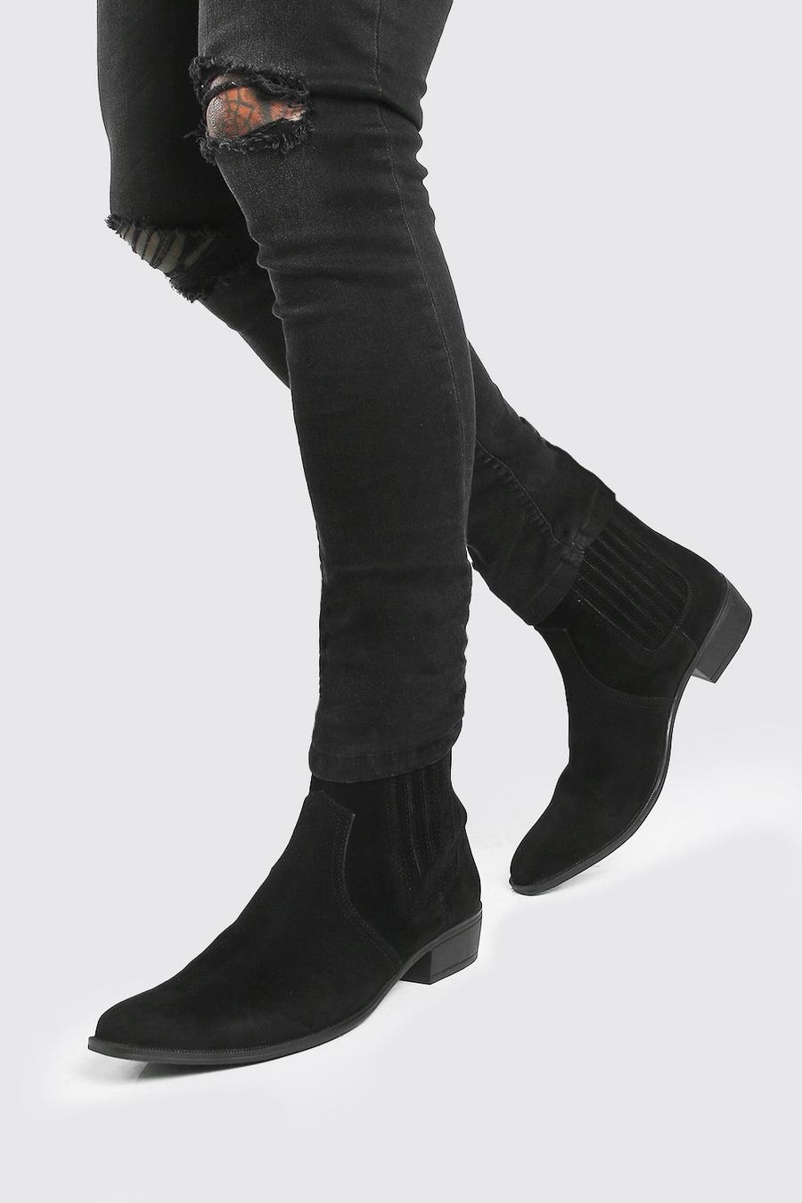 Faux Suede Smart Chelsea Boots image number 1
