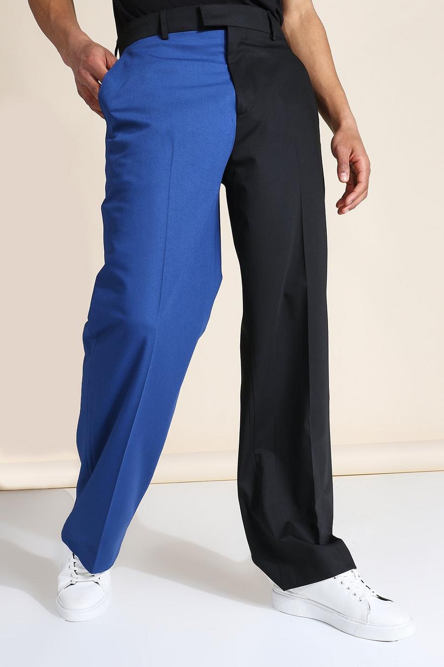 מולטי מכנסיים מחויטים בגזרה רחבה עם פאנלים image number 1