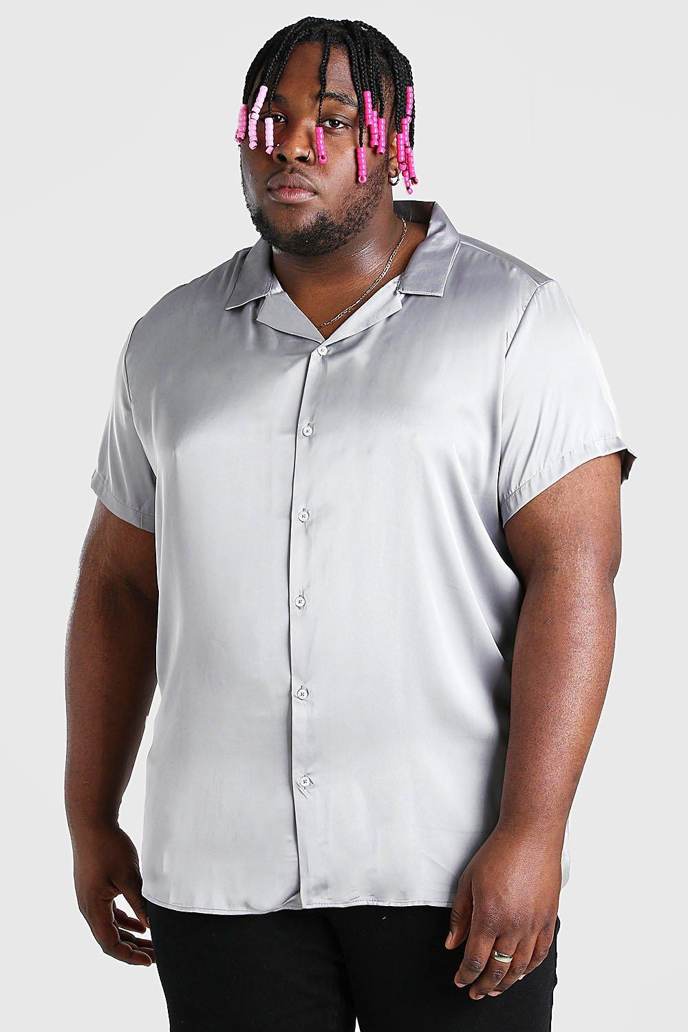 plus size satin shirt