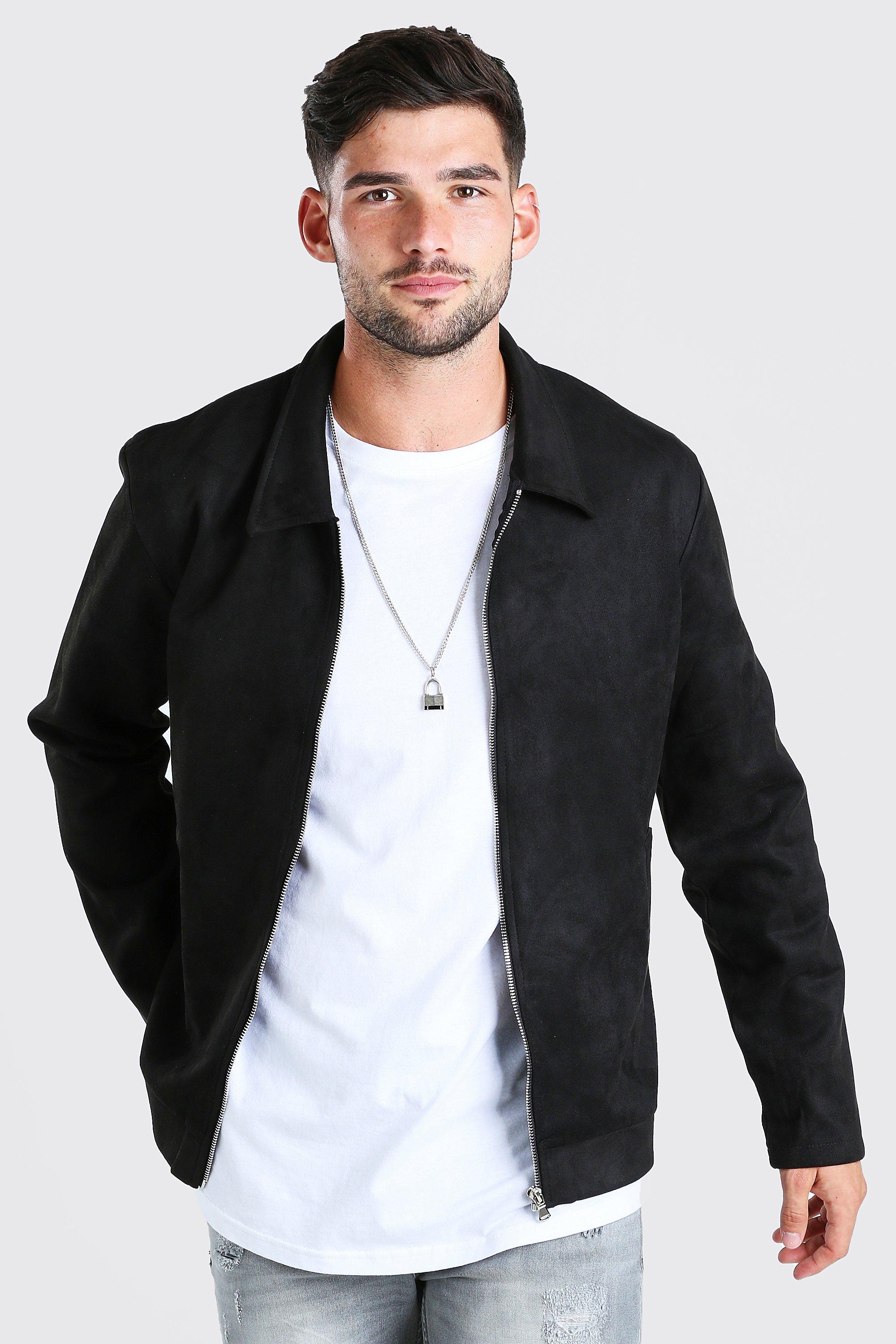 ジャケット・アウター 90s fake suede short Harrington jacket Boohoo ME