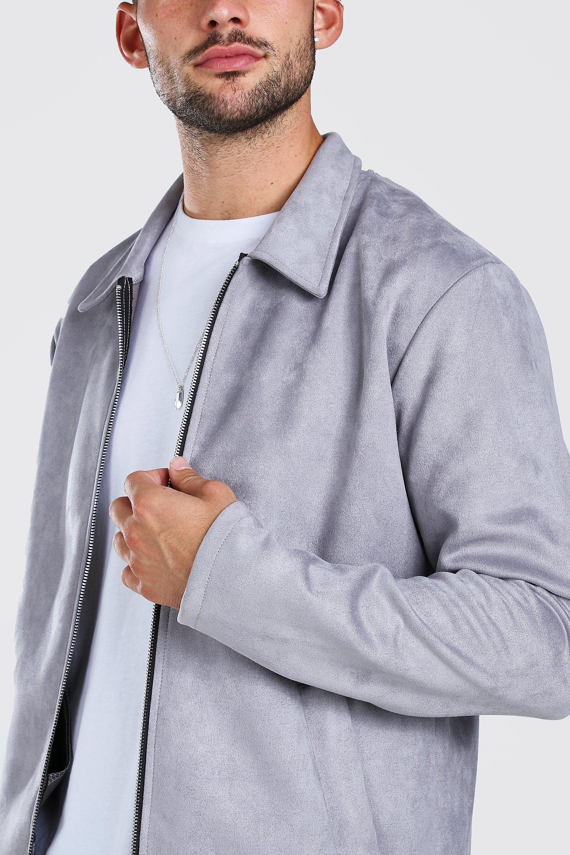 Chaqueta Harrington de ante sintético