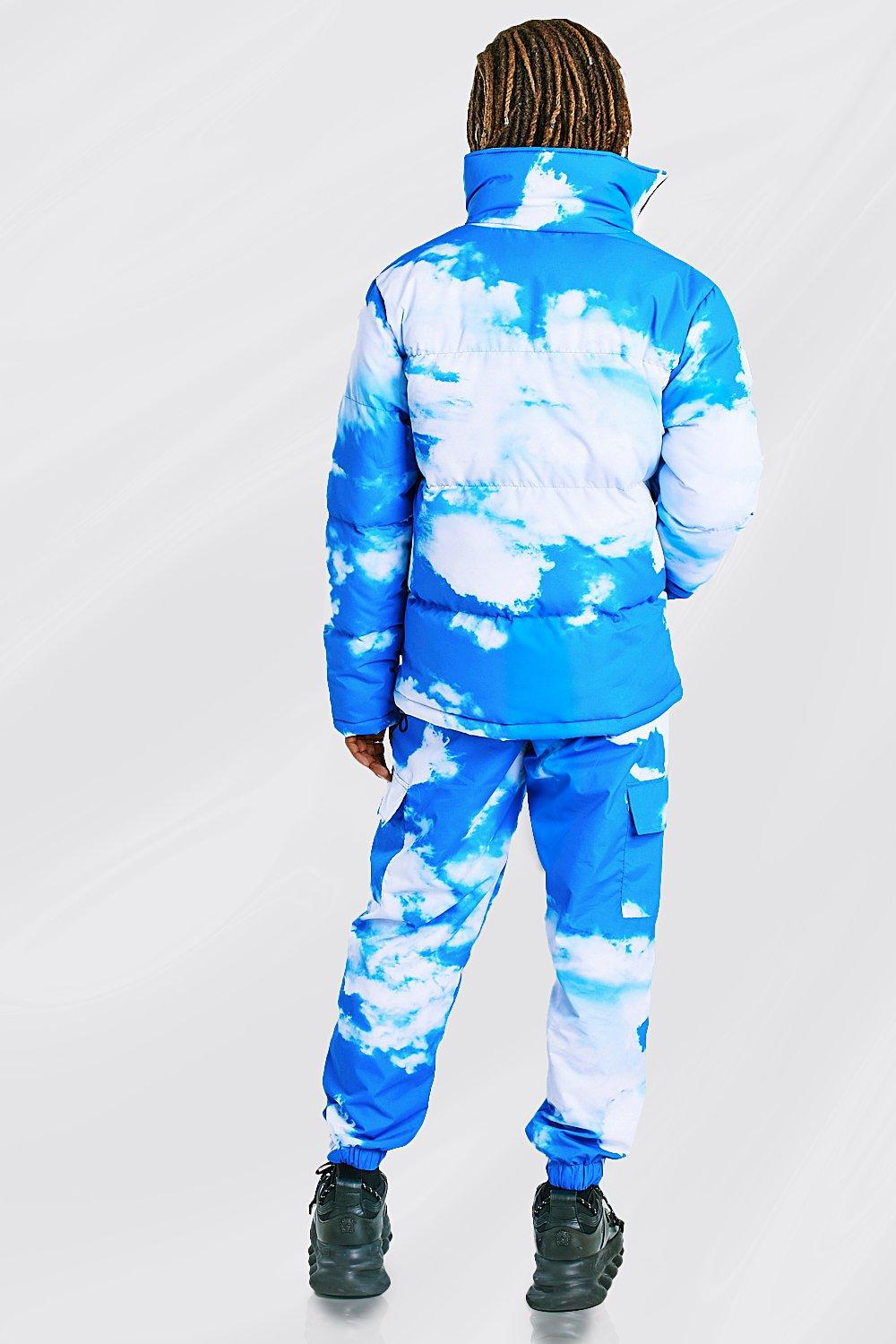 Cloud Print Puffer Jacket