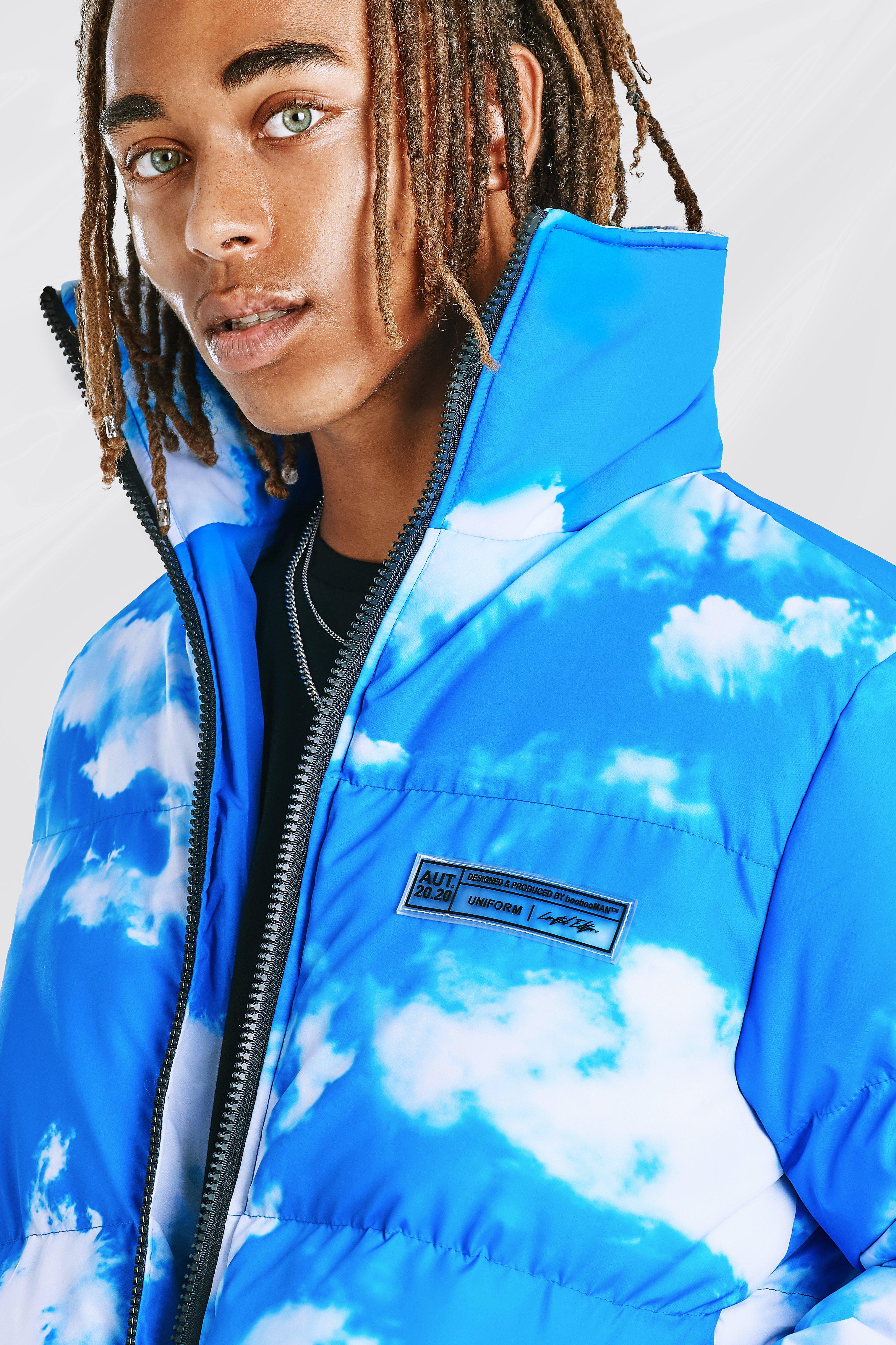 Cloud Print Puffer Jacket