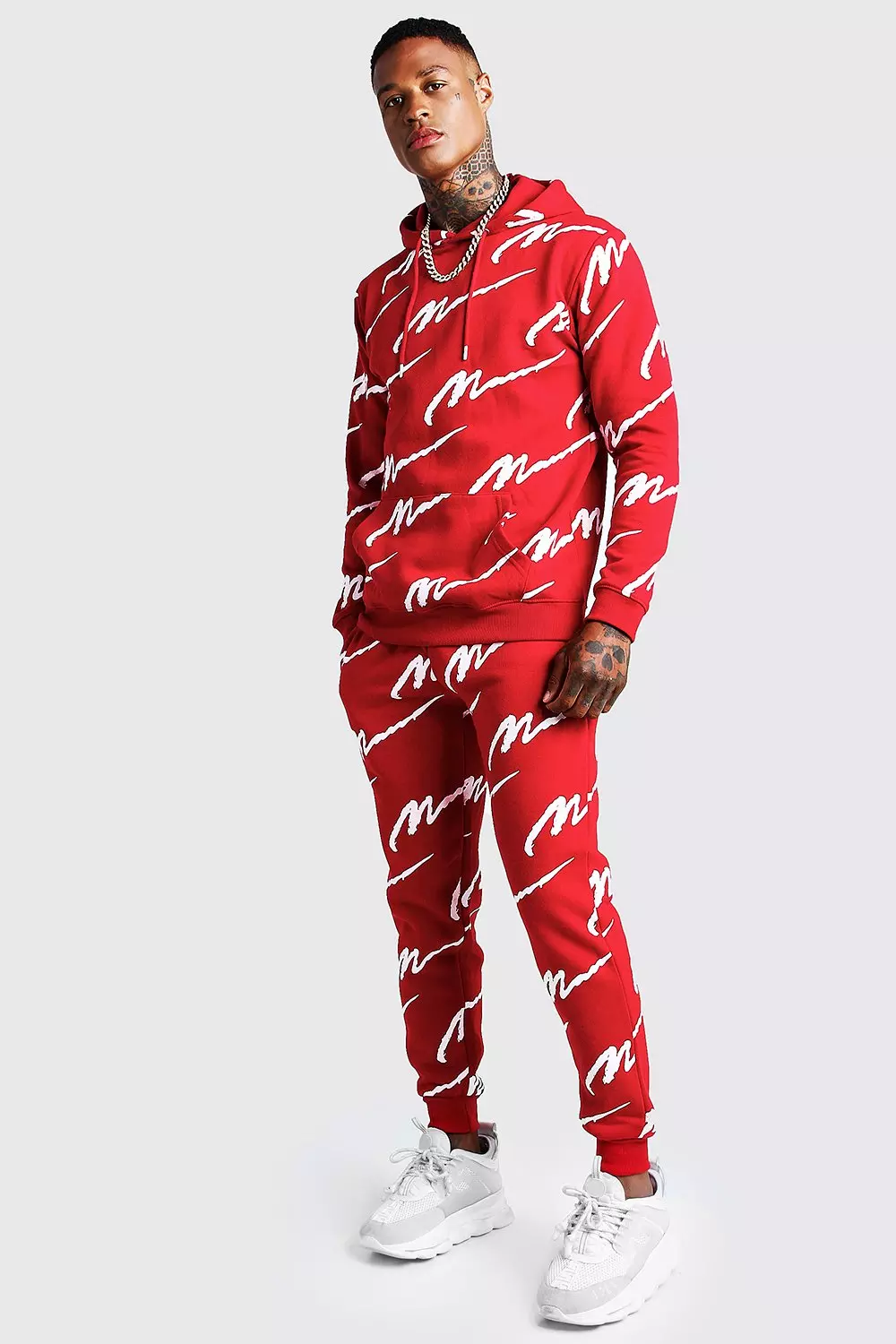 Man cheap printed tracksuit