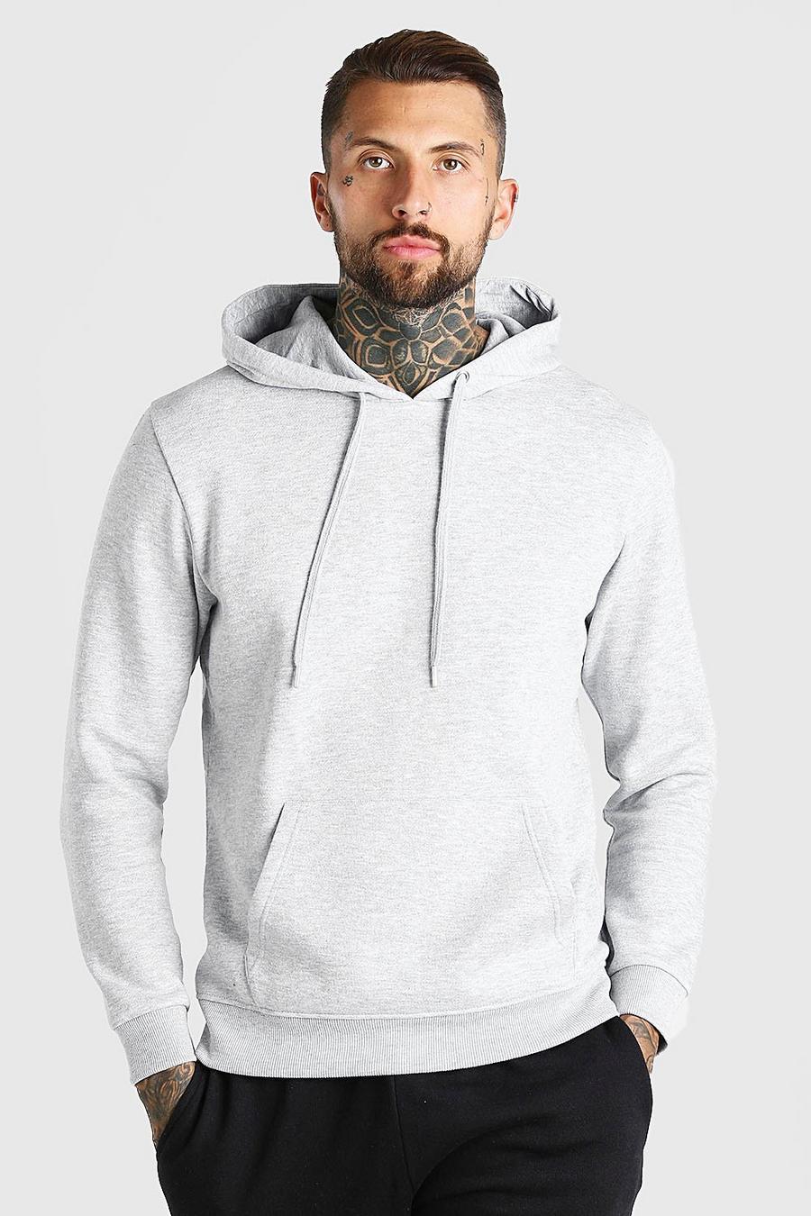 Grey marl Basic Over The Head Hoodie image number 1