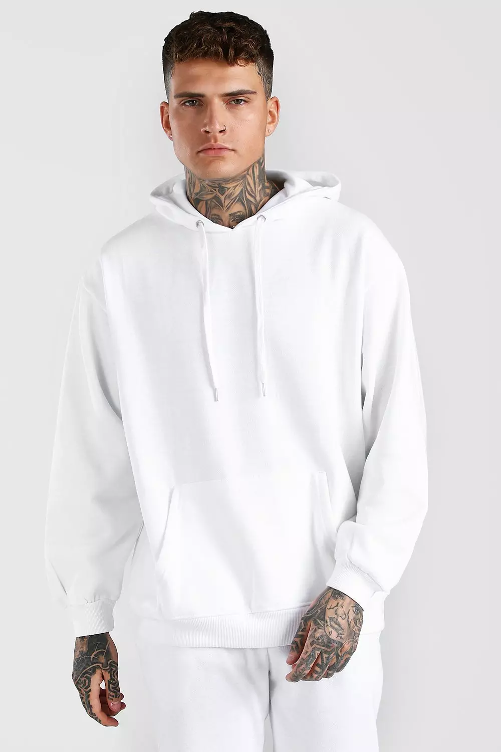 Mens white oversized hoodie best sale