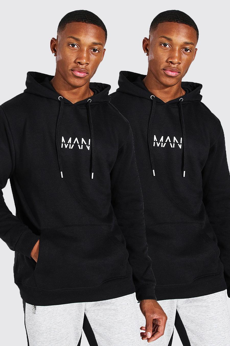 Black Original Man Hoodies (2 Stuks) image number 1