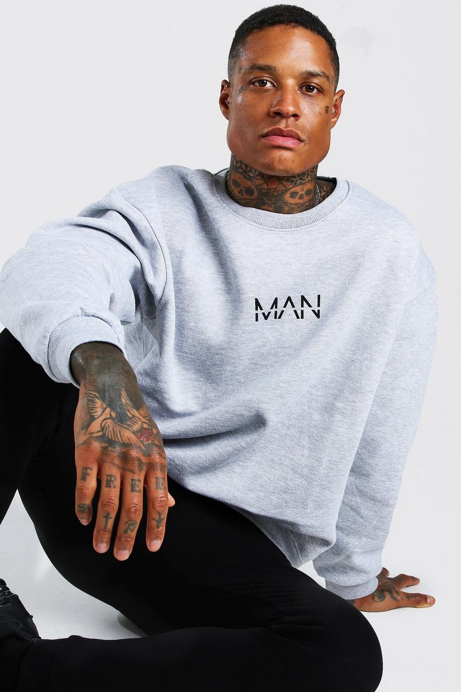 Grey marl Original MAN Oversize sweatshirt image number 1