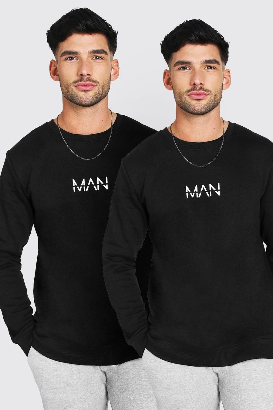 Black Original MAN Oversize sweatshirts (2-pack) image number 1