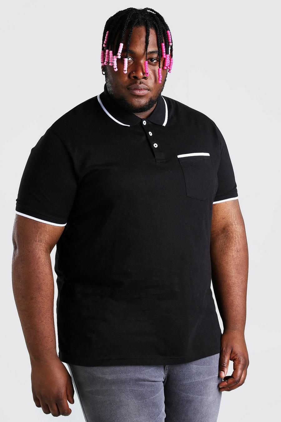Plus Size Polo With Trim image number 1
