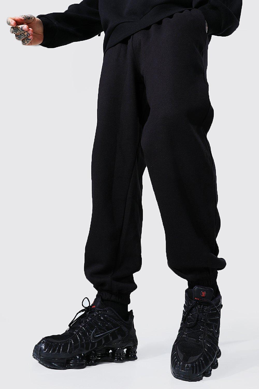 boohoo man black joggers