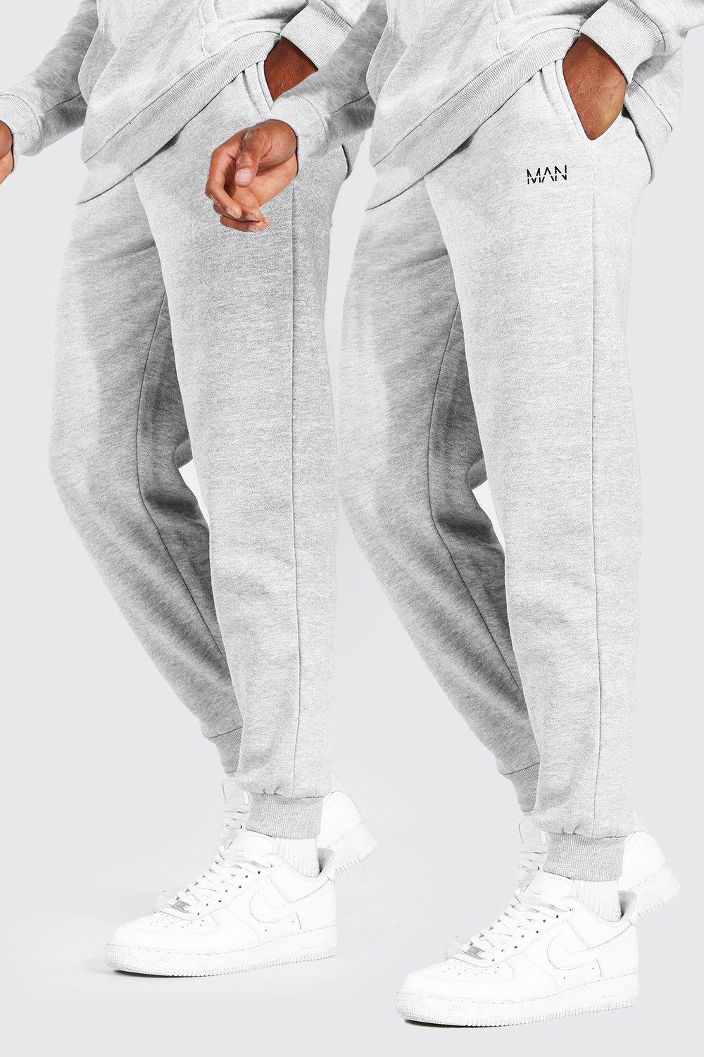grey marl joggers mens