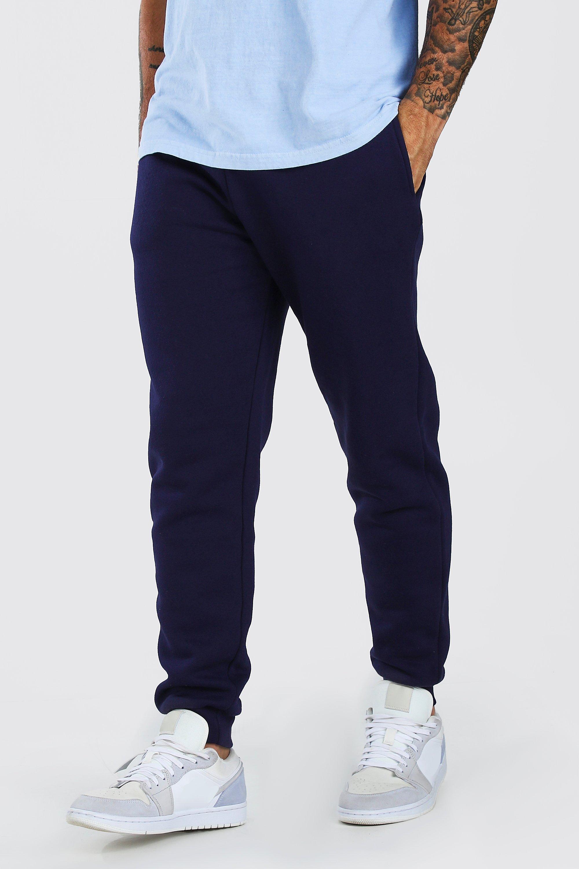 slim fit navy joggers