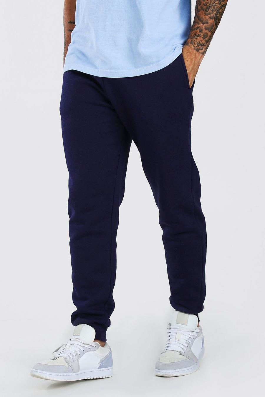 Pantalones de correr básicos Slim Fit, Azul marino image number 1