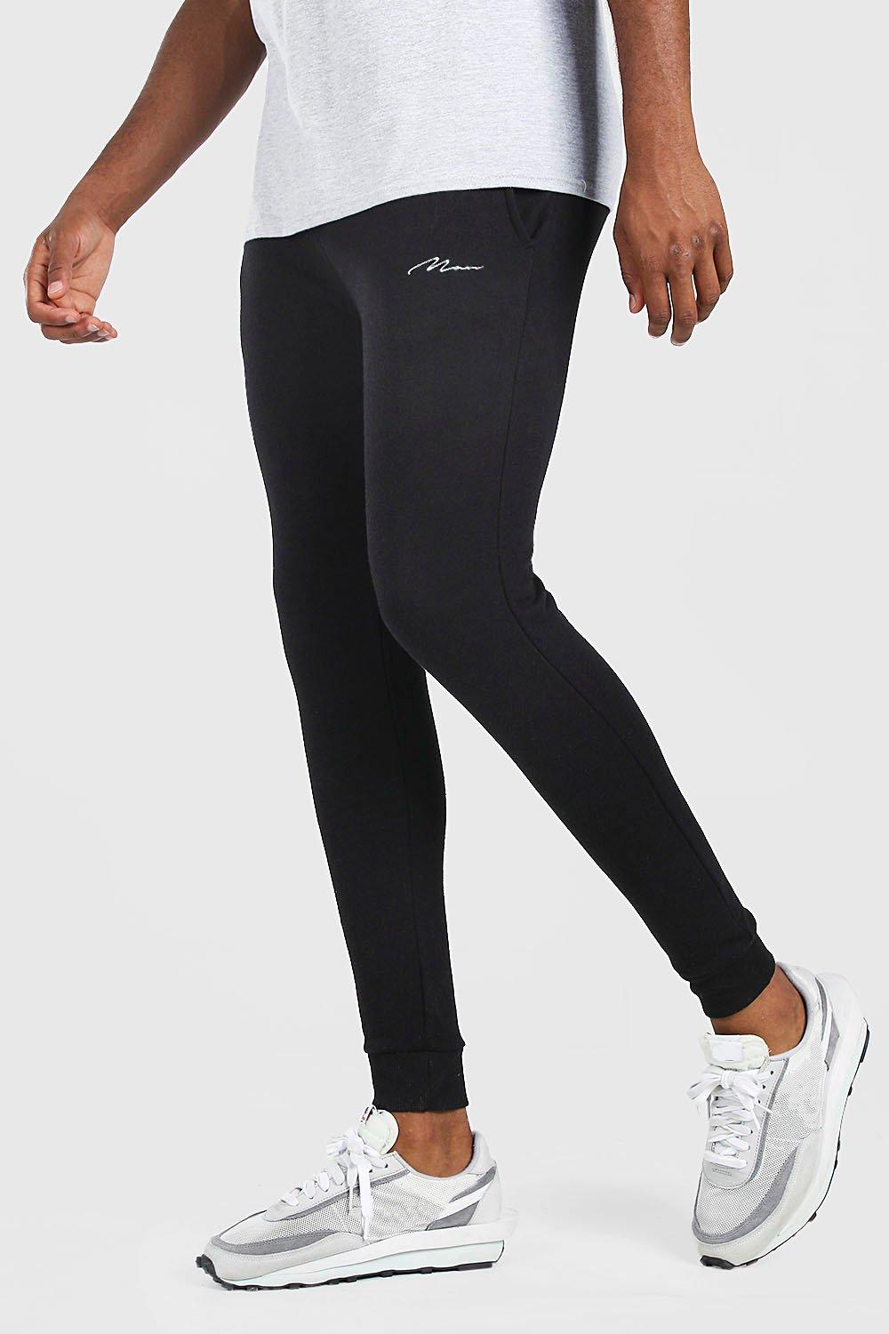 super skinny black joggers