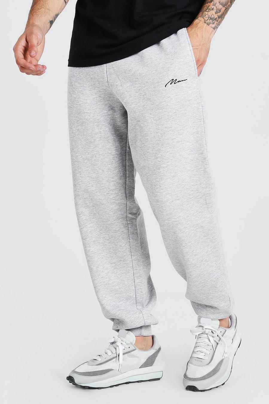 Grey MAN Signature Loose Fit Joggers image number 1