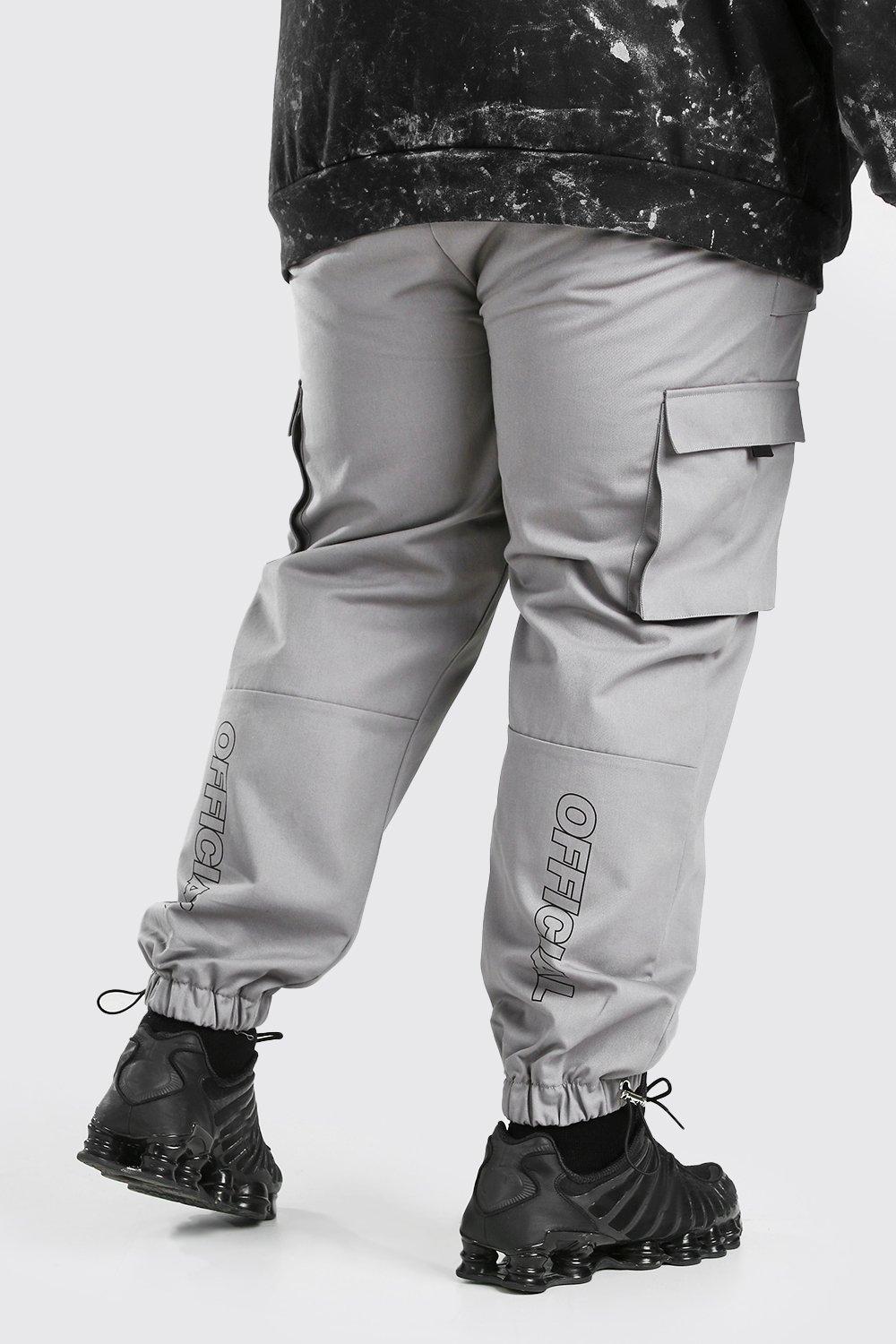 big and tall twill joggers