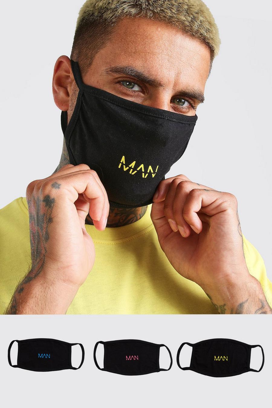 3 Pack MAN Dash Reversible Fashion Masks image number 1