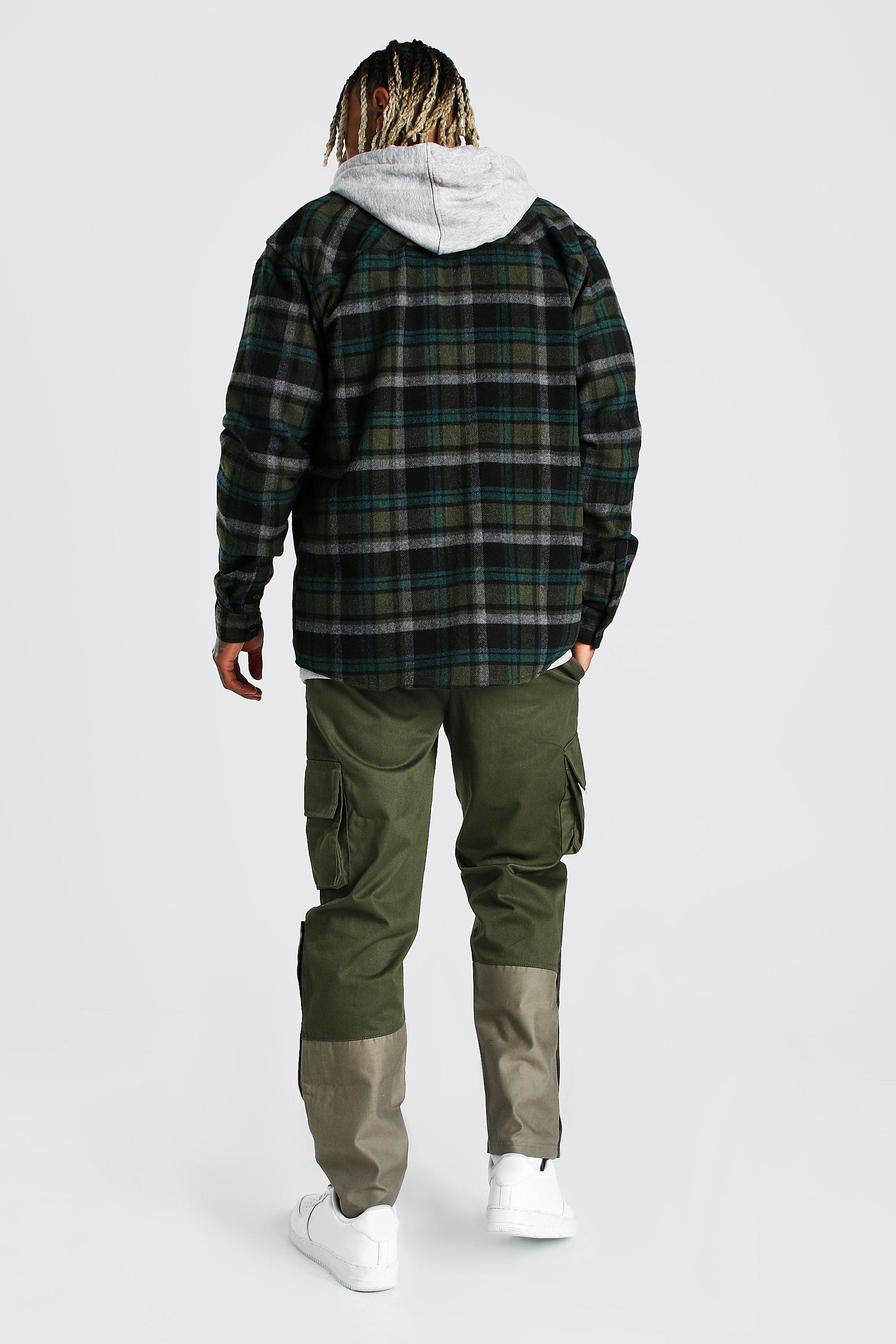 Heavy Weight Check Overshirt | boohoo