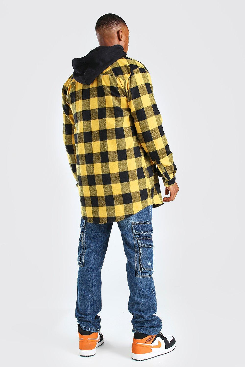 Men's Long Sleeve Longline Flannel Shirt