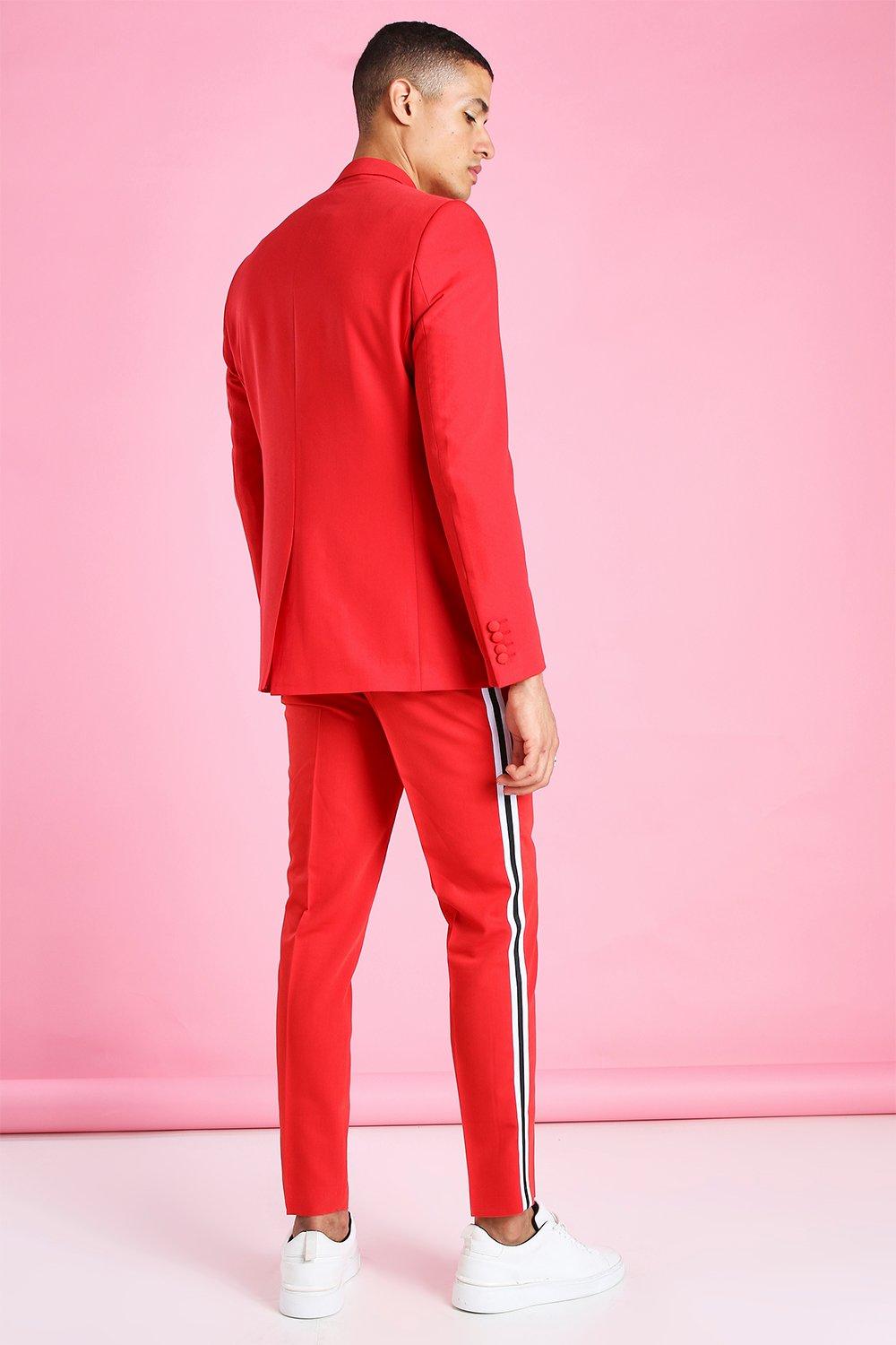 Skinny Plain Side Stripe Suit Pants