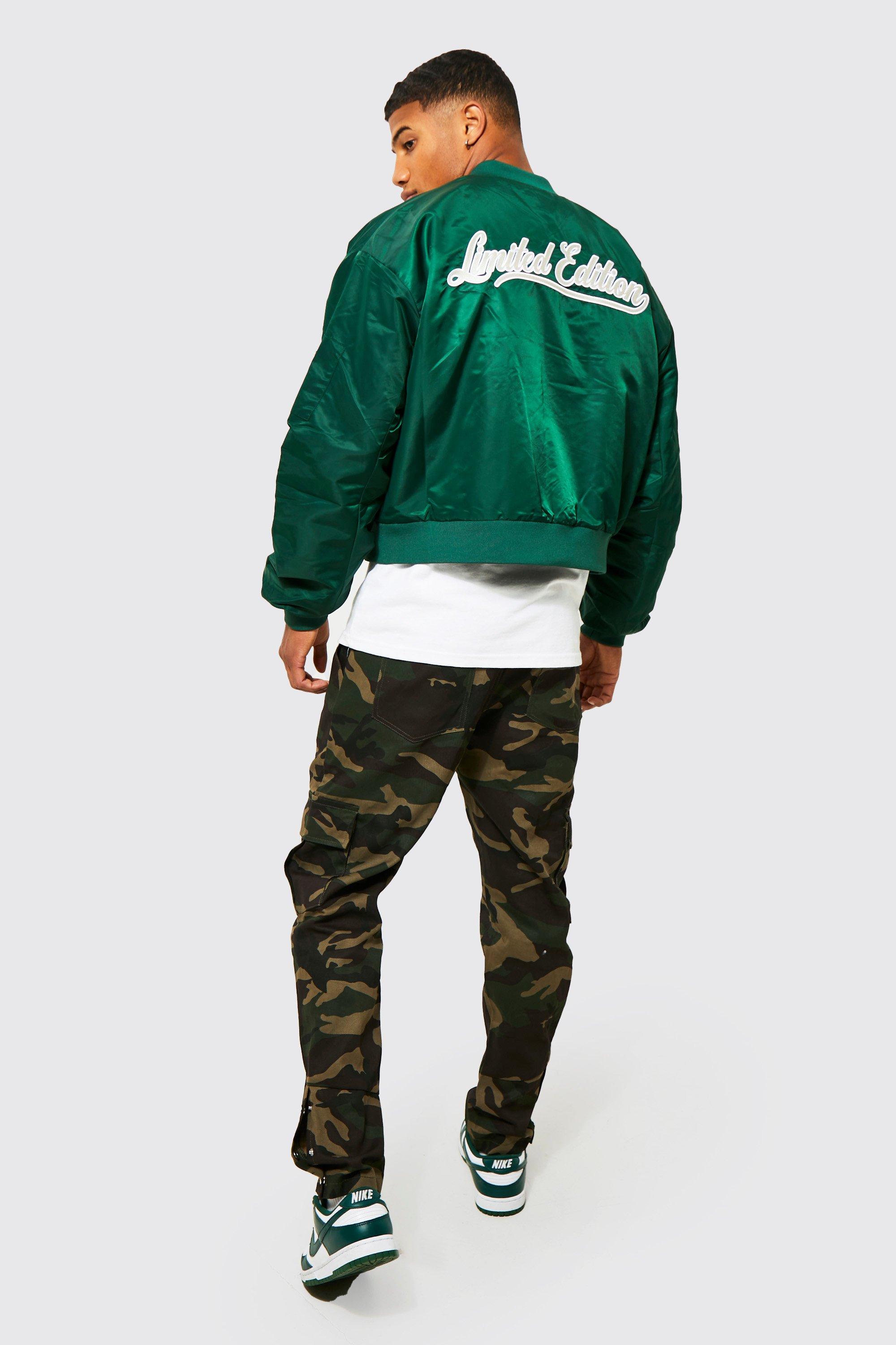 Camo Twill Cargo Pants With Popper Ankle boohoo AU