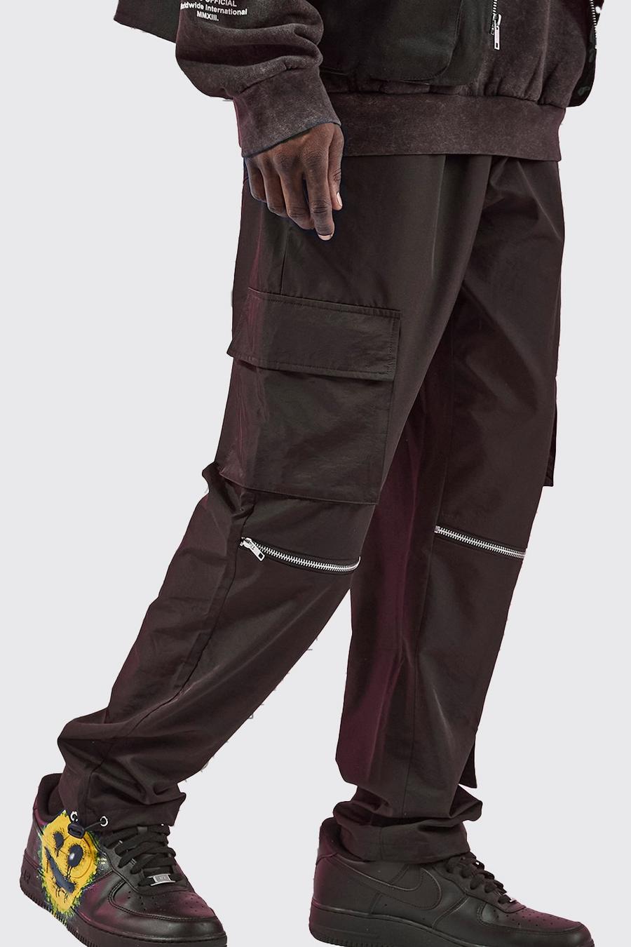 Black Shell Zip Off Cargo Trouser image number 1