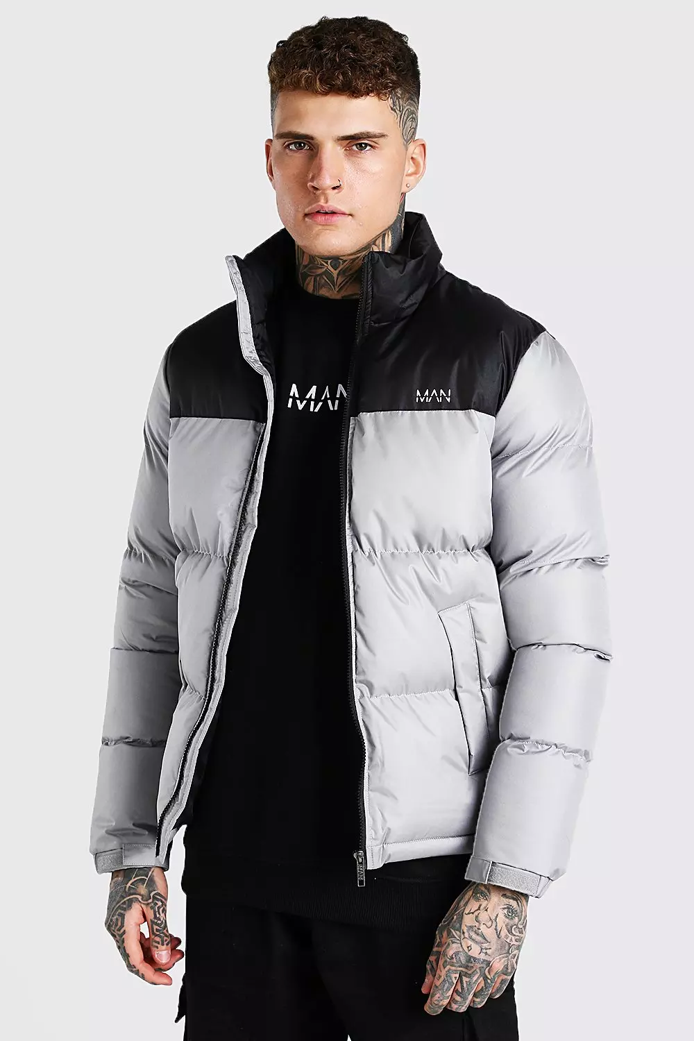 Man Dash Colour Block Puffer Jacket