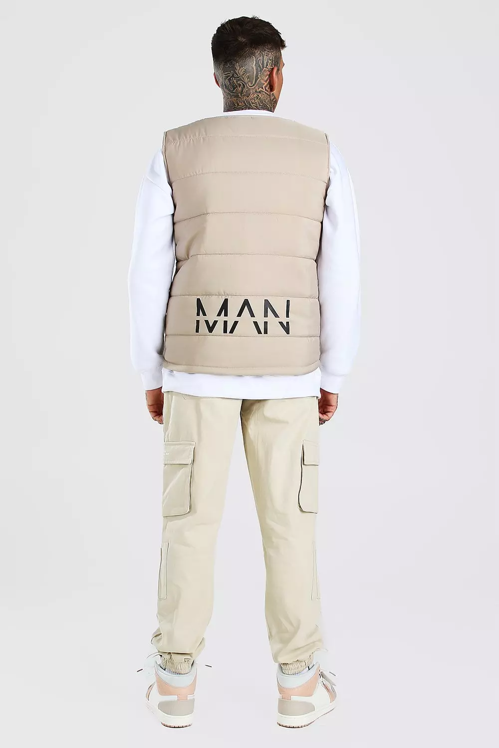 Stone MAN Branded Padded Utility Gilet alternative image