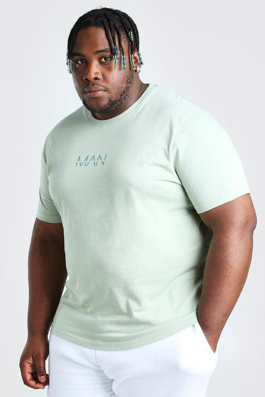 Big And Tall T-Shirt mit MAN-Dash-Print image number 1