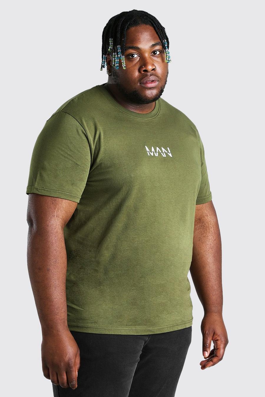 Big And Tall T-Shirt mit MAN-Dash-Print image number 1