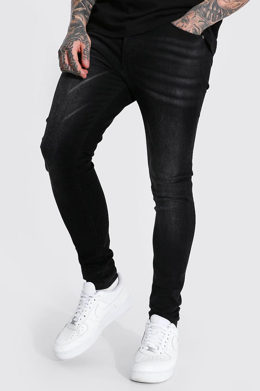 Washed black Skinny Stretch Jeans image number 1