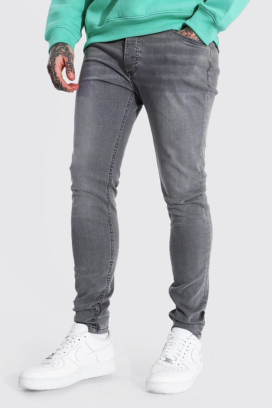 Jeans elasticizzati Skinny Fit in tinta unita, Mid grey image number 1