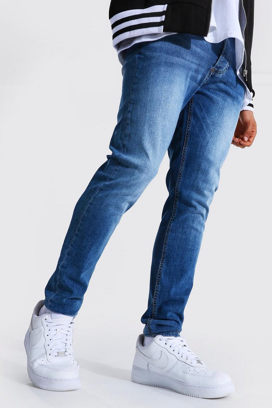 Jeans elasticizzati Skinny Fit in tinta unita, Mid blue image number 1