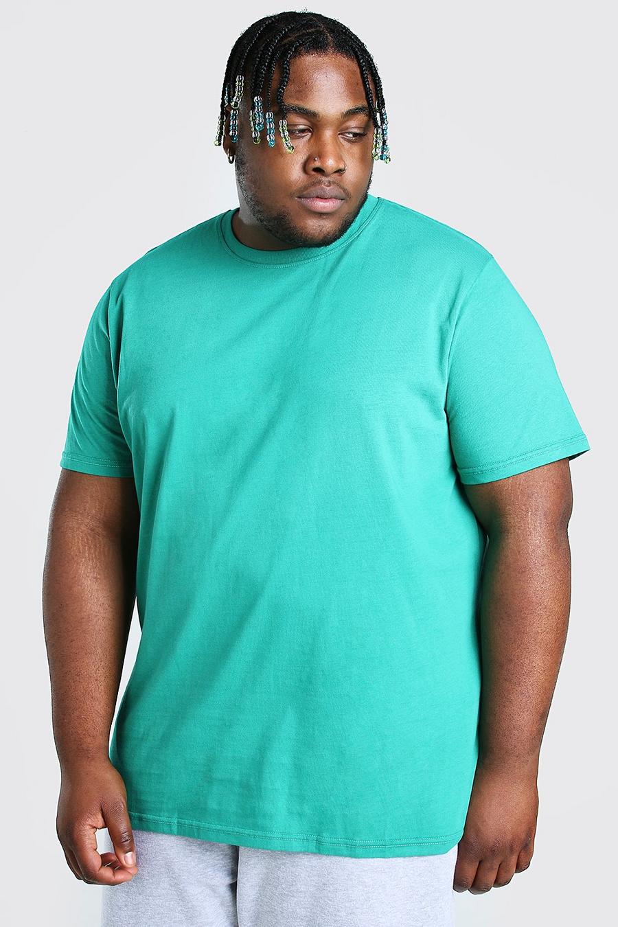 Big & Tall Länger geschnittenes, schlichtes T-Shirt image number 1