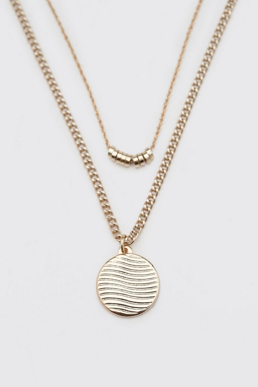Gold Double Layered Pendant Chain image number 1