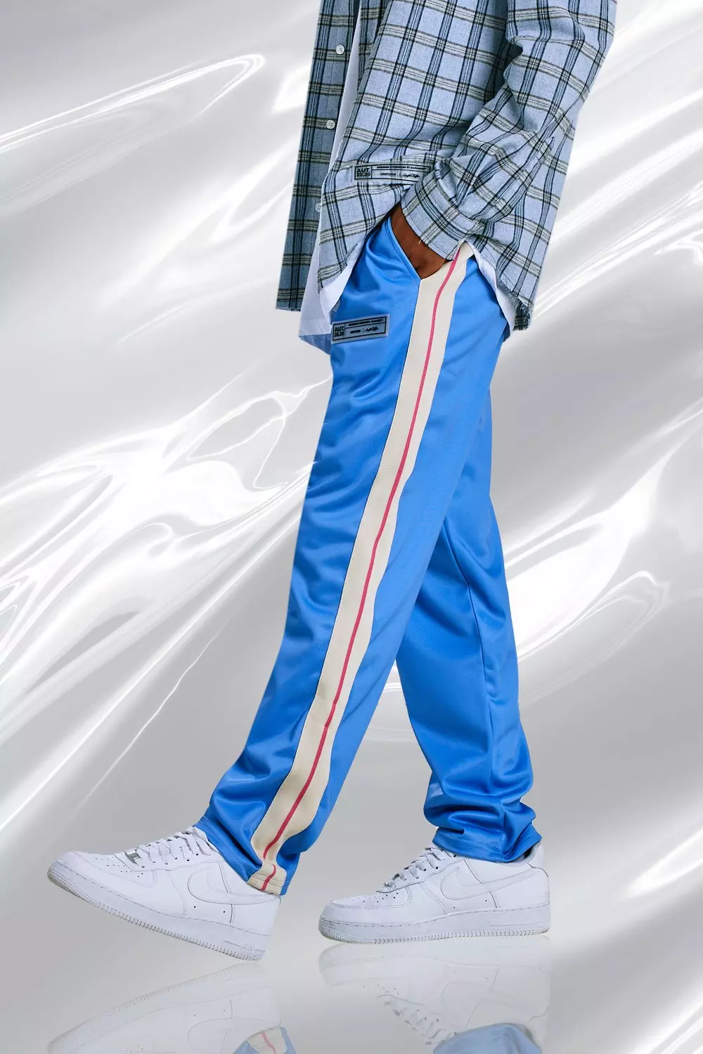 Loose Fit Tricot Joggers With Side Tape