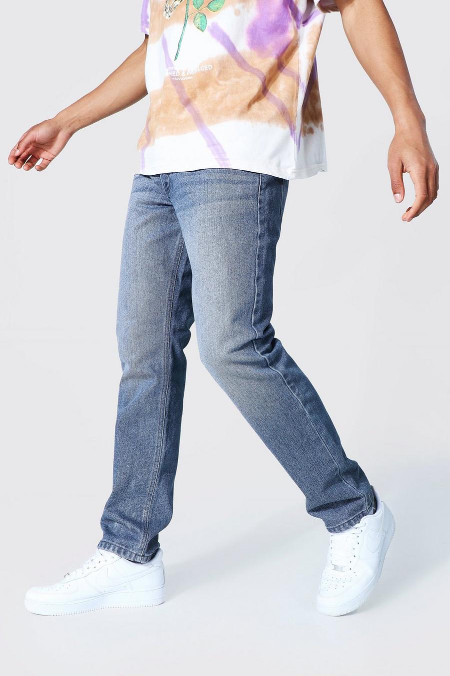 Mid grey Jeans med raka ben image number 1