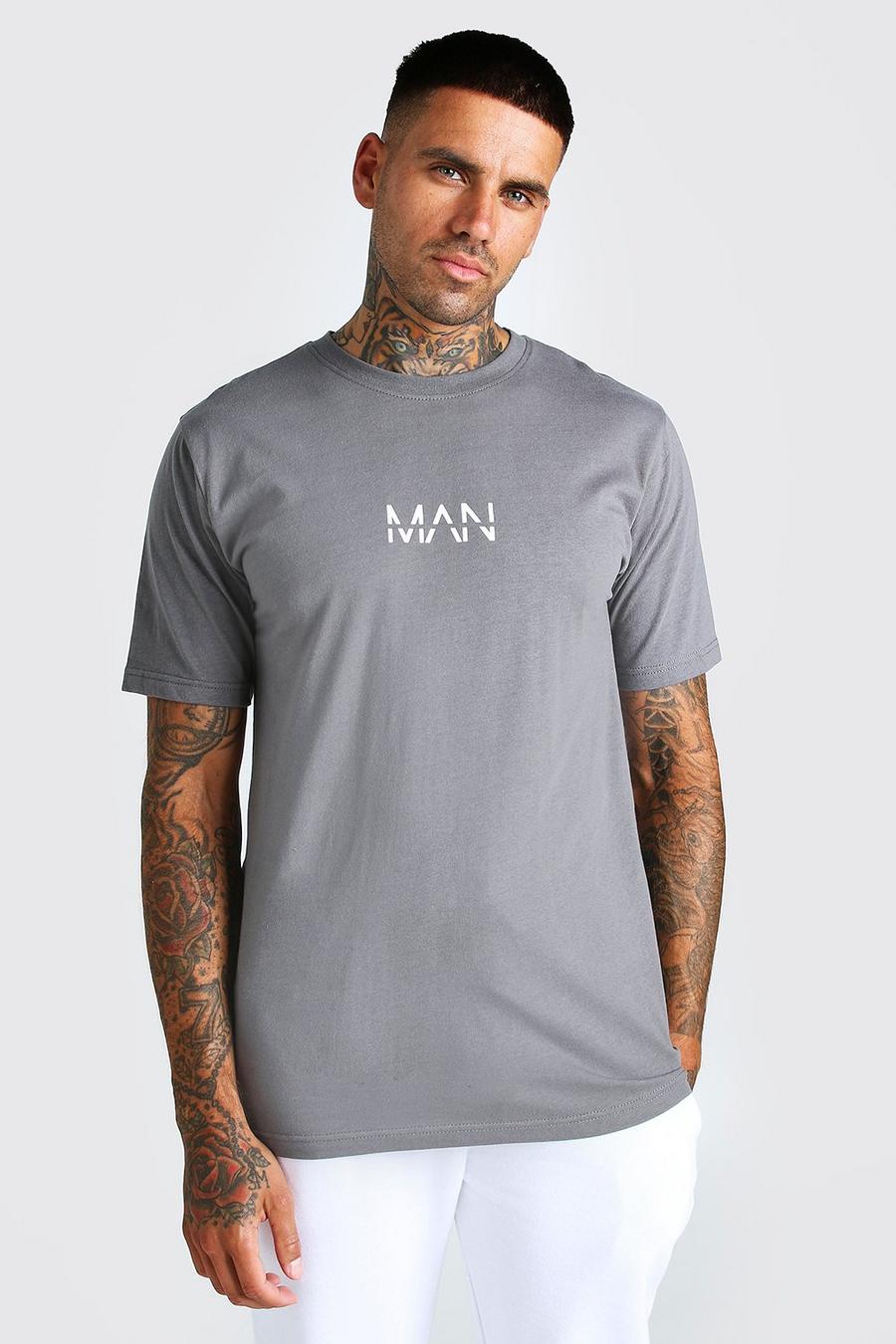 Dark grey Original MAN T-shirt med tryck image number 1